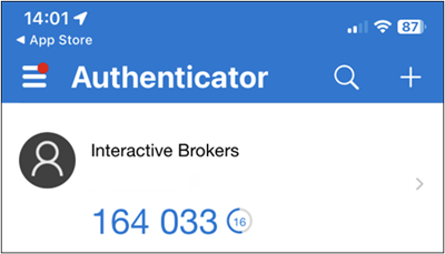 The Microsoft Authenticator code generated. 
